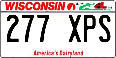WI license plate 277XPS