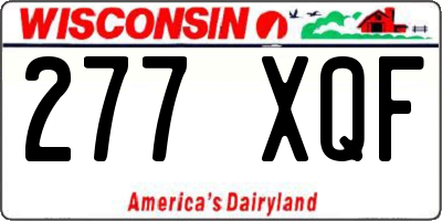 WI license plate 277XQF
