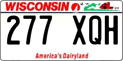 WI license plate 277XQH