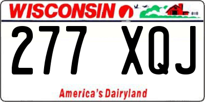 WI license plate 277XQJ