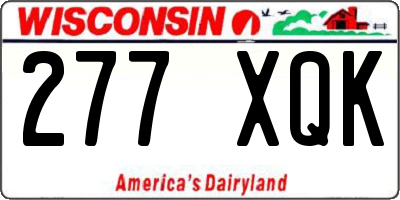WI license plate 277XQK