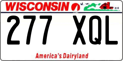 WI license plate 277XQL