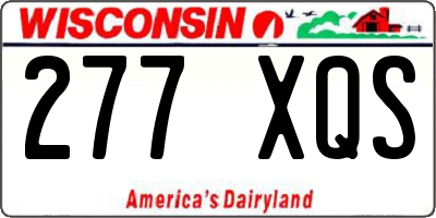 WI license plate 277XQS