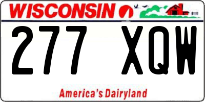 WI license plate 277XQW