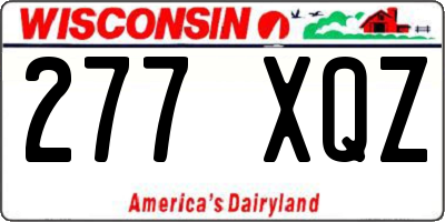 WI license plate 277XQZ