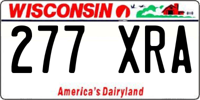 WI license plate 277XRA
