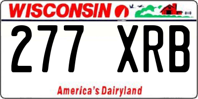 WI license plate 277XRB