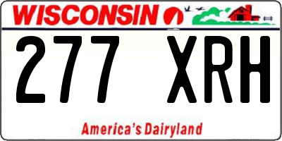WI license plate 277XRH