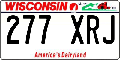 WI license plate 277XRJ