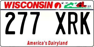 WI license plate 277XRK