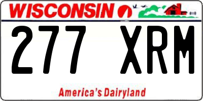 WI license plate 277XRM