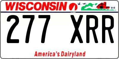WI license plate 277XRR