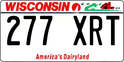 WI license plate 277XRT