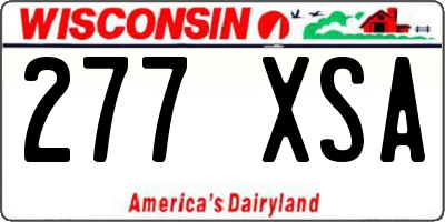 WI license plate 277XSA