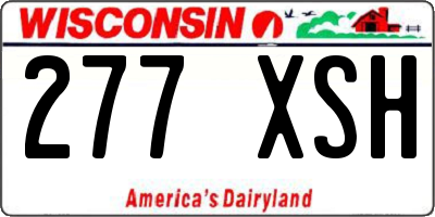 WI license plate 277XSH