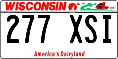 WI license plate 277XSI