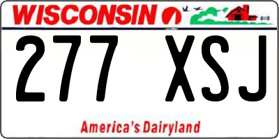 WI license plate 277XSJ
