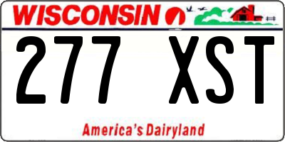 WI license plate 277XST