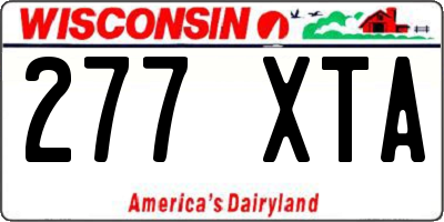 WI license plate 277XTA