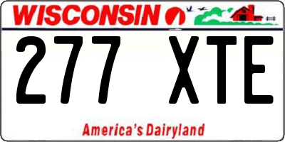 WI license plate 277XTE