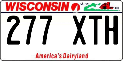 WI license plate 277XTH