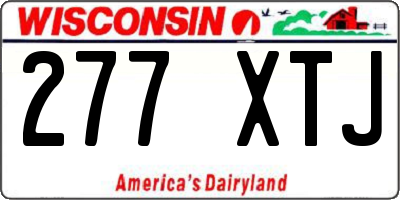 WI license plate 277XTJ