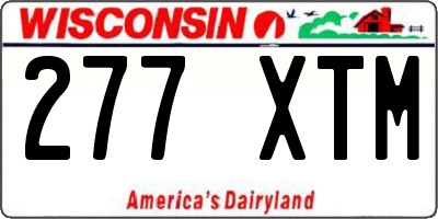 WI license plate 277XTM