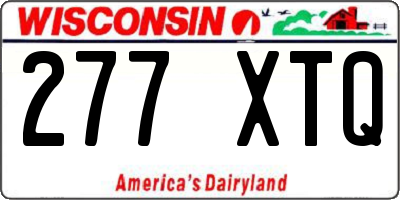 WI license plate 277XTQ