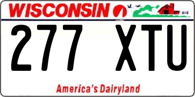 WI license plate 277XTU