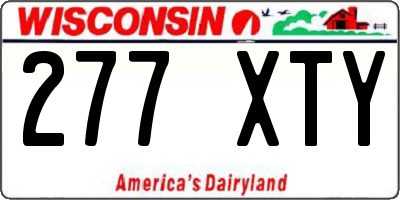 WI license plate 277XTY