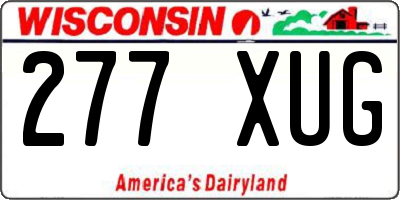 WI license plate 277XUG