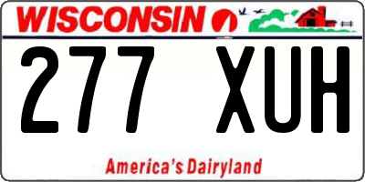 WI license plate 277XUH