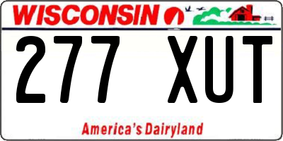 WI license plate 277XUT