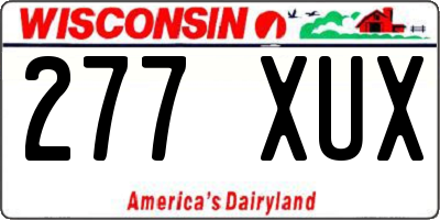 WI license plate 277XUX