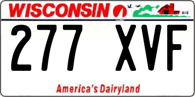 WI license plate 277XVF