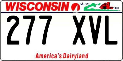 WI license plate 277XVL
