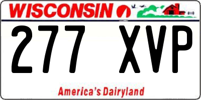 WI license plate 277XVP