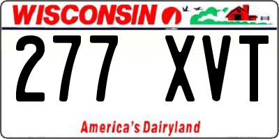 WI license plate 277XVT