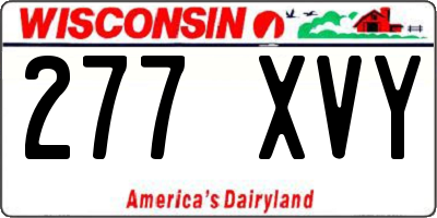 WI license plate 277XVY