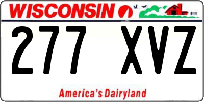 WI license plate 277XVZ