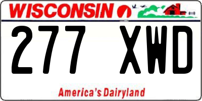 WI license plate 277XWD