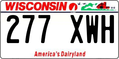 WI license plate 277XWH