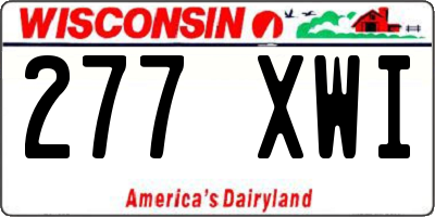 WI license plate 277XWI