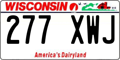 WI license plate 277XWJ