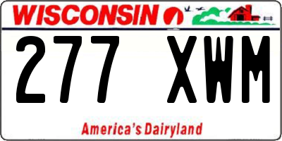 WI license plate 277XWM