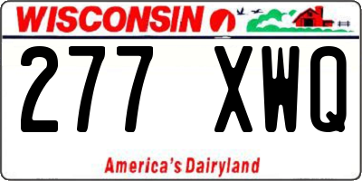 WI license plate 277XWQ