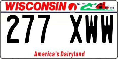 WI license plate 277XWW