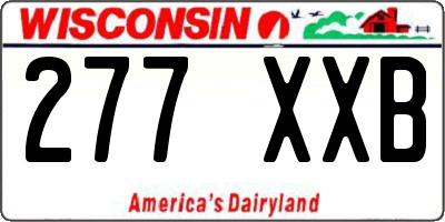 WI license plate 277XXB