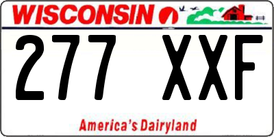 WI license plate 277XXF