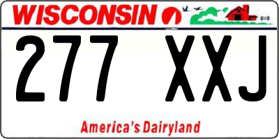 WI license plate 277XXJ